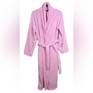 Just Love Pink Soft Plush Textured Pocket Tie Mom Robe XS Shells Bath Wrap Towel